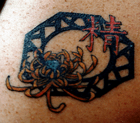 completed kanji tattoo